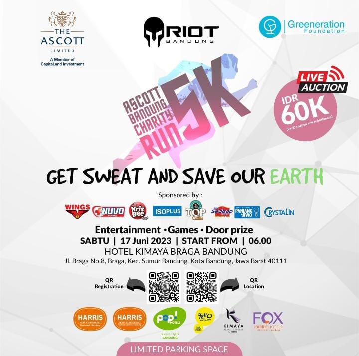 Ascott Hotels Region Bandung akan mengadakan Ascott Charity Run