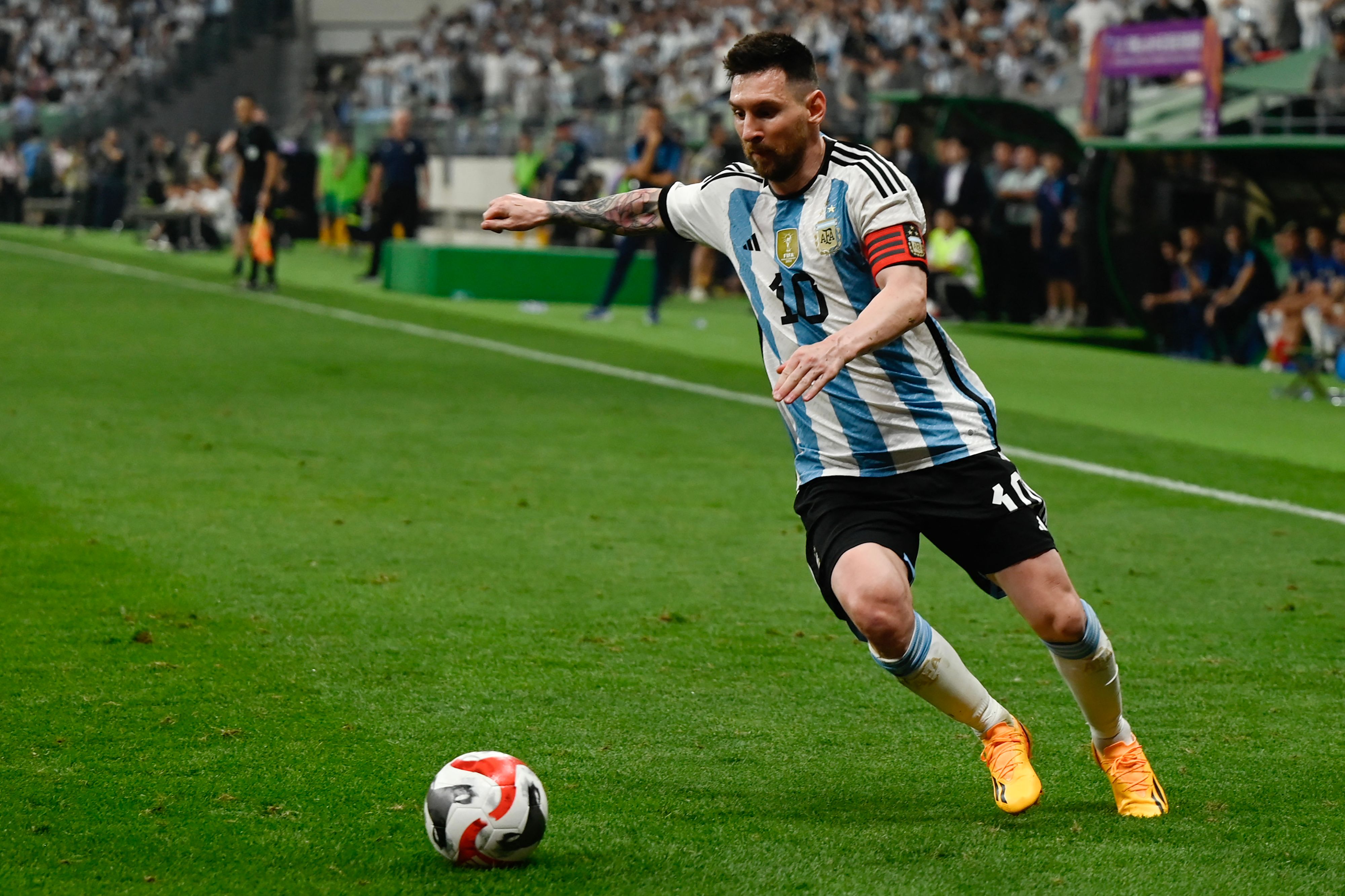 Penyerang timnas Argentina Lionel Messi