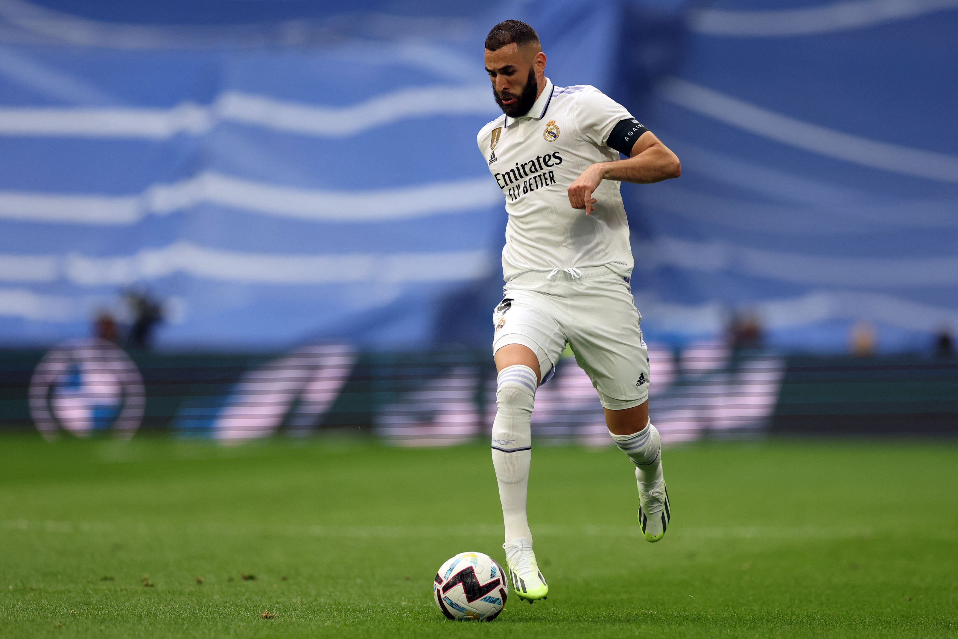 Penyerang Real Madrid Karim Benzema 