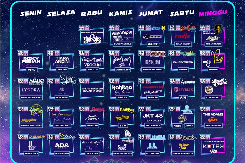 Jadwal Konser musik di JFK 2023