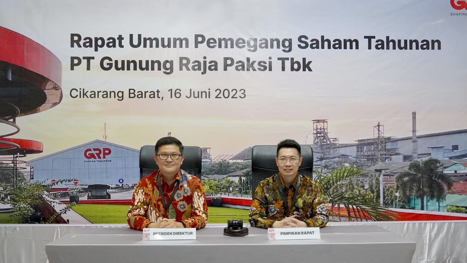 PT Gunung Raja Paksi Tbk (GGRP) mencatatkan laba bersih sebesar US$58,4 juta sepanjang 2022 lalu.