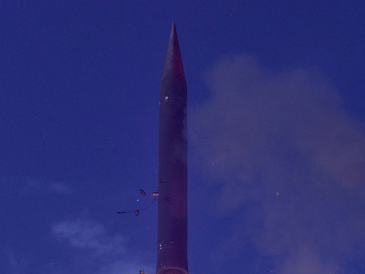 Peluncuran rudal Arrow 3 Israel di lokasi yang dirahasiakan, selatan Tel Aviv.