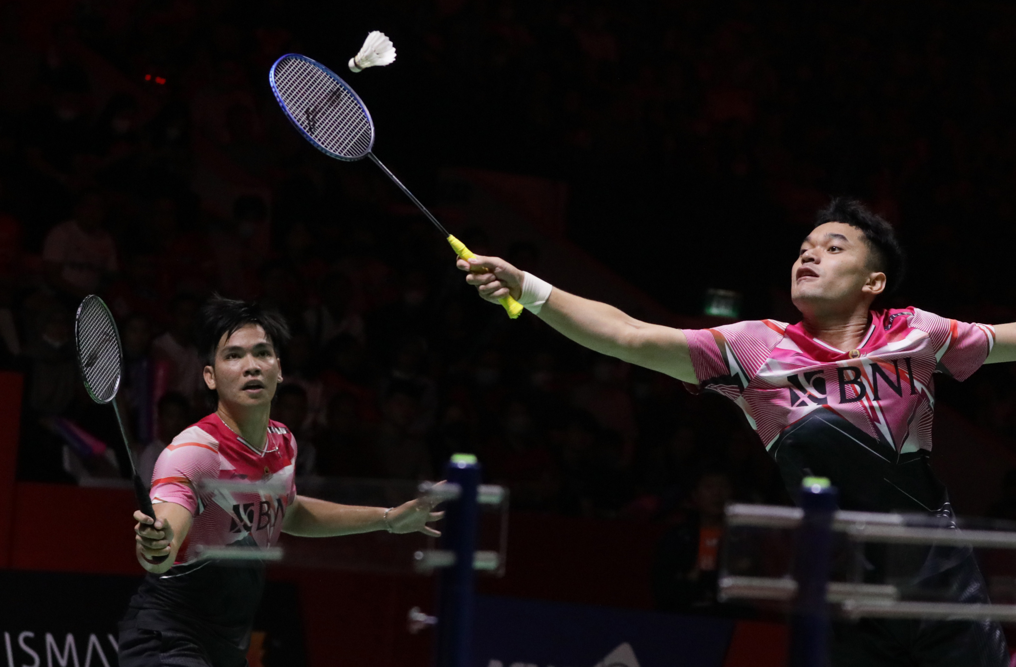 Pebulu tangkis ganda putra Indonesia Leo Rolly Carnando/Daniel Marthin