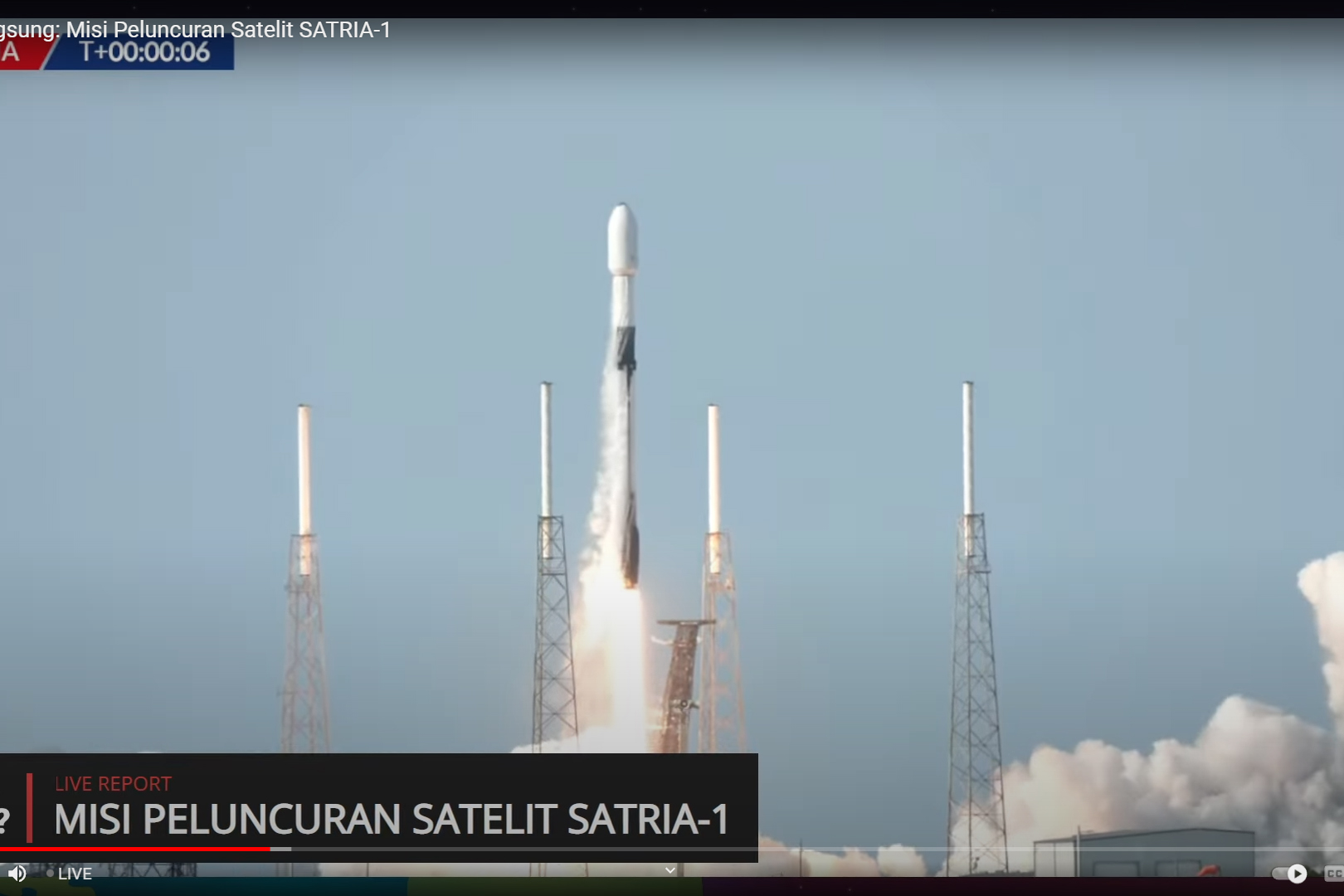 Peluncuran Satelit Republik Indonesia (Satria-1) di Cape Canaveral, Florida, Amerika Serikat, Senin (19/6) WIB.