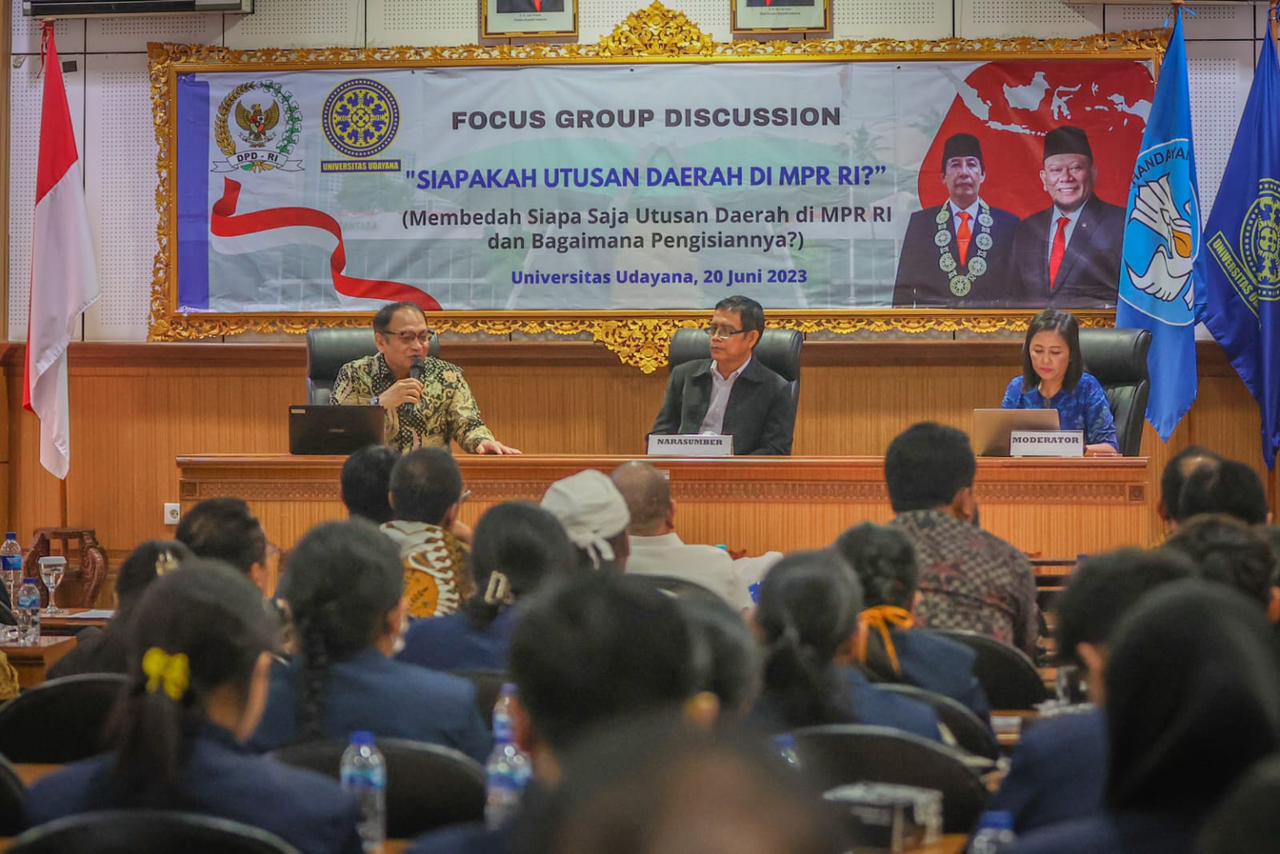FGD Siapakah Utusan Daerah MPR? Membedah Siapa Saja Utusan Daerah di MPR dan Bagaimana Pengisiannya, di Universitas Udayana, Bali.