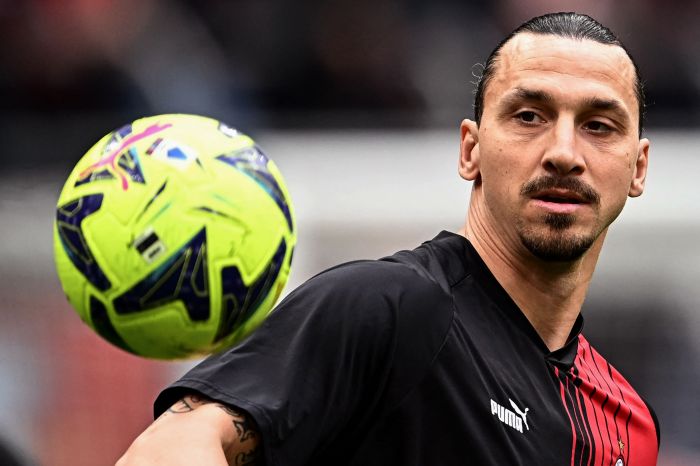 Penyerang AC Milan Zlatan Ibrahimovic