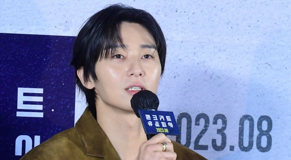 Aktor Park Seo-joon dalam konferensi pers Concert Utopia, Rabu (21/6)