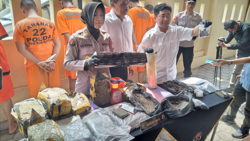 Polda DIY Ungkap Dua Jaringan Peredaran Narkokba Jenis Ganja