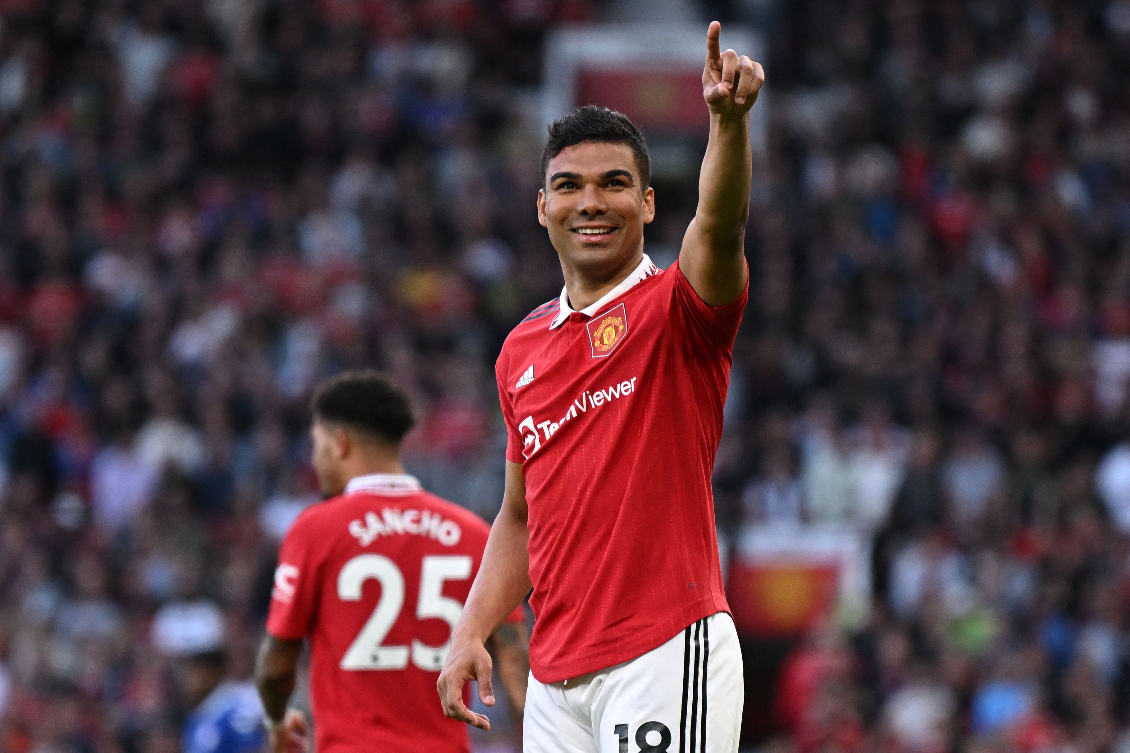 PEMAIN Manchester United Carlos Henrique Casemiro.