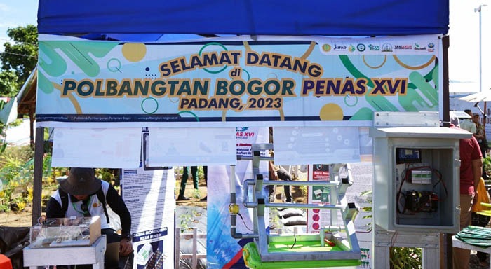 Polbangtan Bogor memamerkan inovasi teknologi berupa Pembangkit Listrik Tenaga Mikrohidro (PLTMH) di PENAS XIV, Padang, Sumbar.