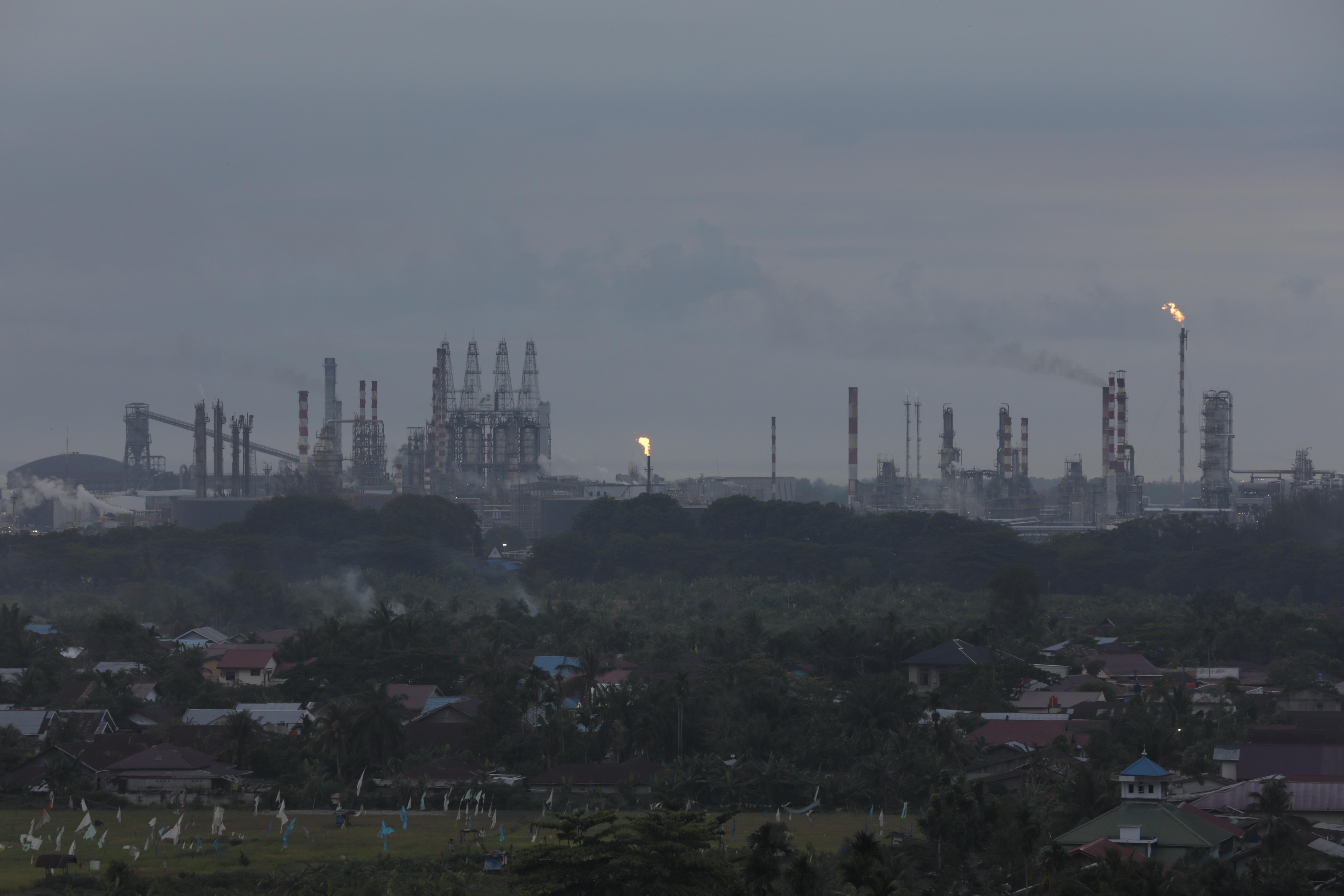 Kilang Minyak Putri Tujuh Pertamina RU II Dumai, Riau, Kamis (11/5/2023)