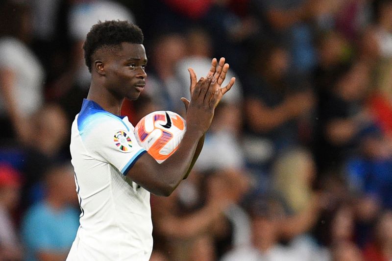 Penyerang Timnas Inggris Bukayo Saka