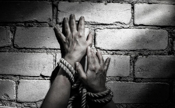 Ilustrasi perdagangan manusia.