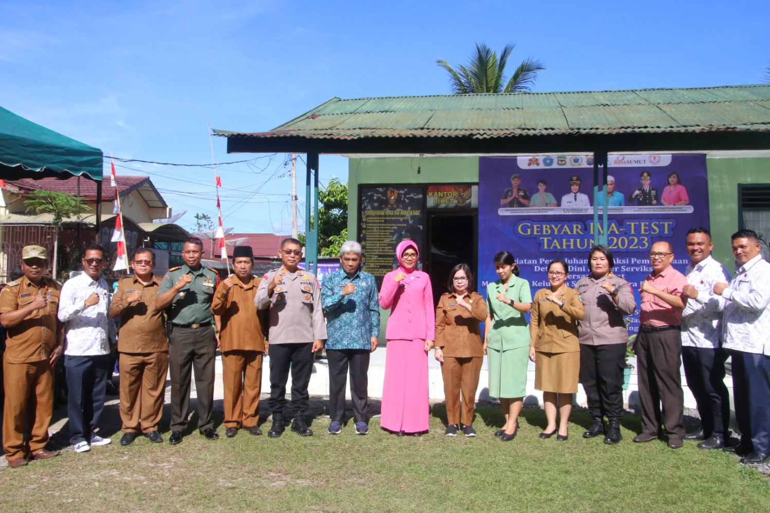  Gebyar IVA Test 2023, di Makoramil 03/SS Kecamatan Siantar Marihat Pematang Siantar, Senin (5/6).