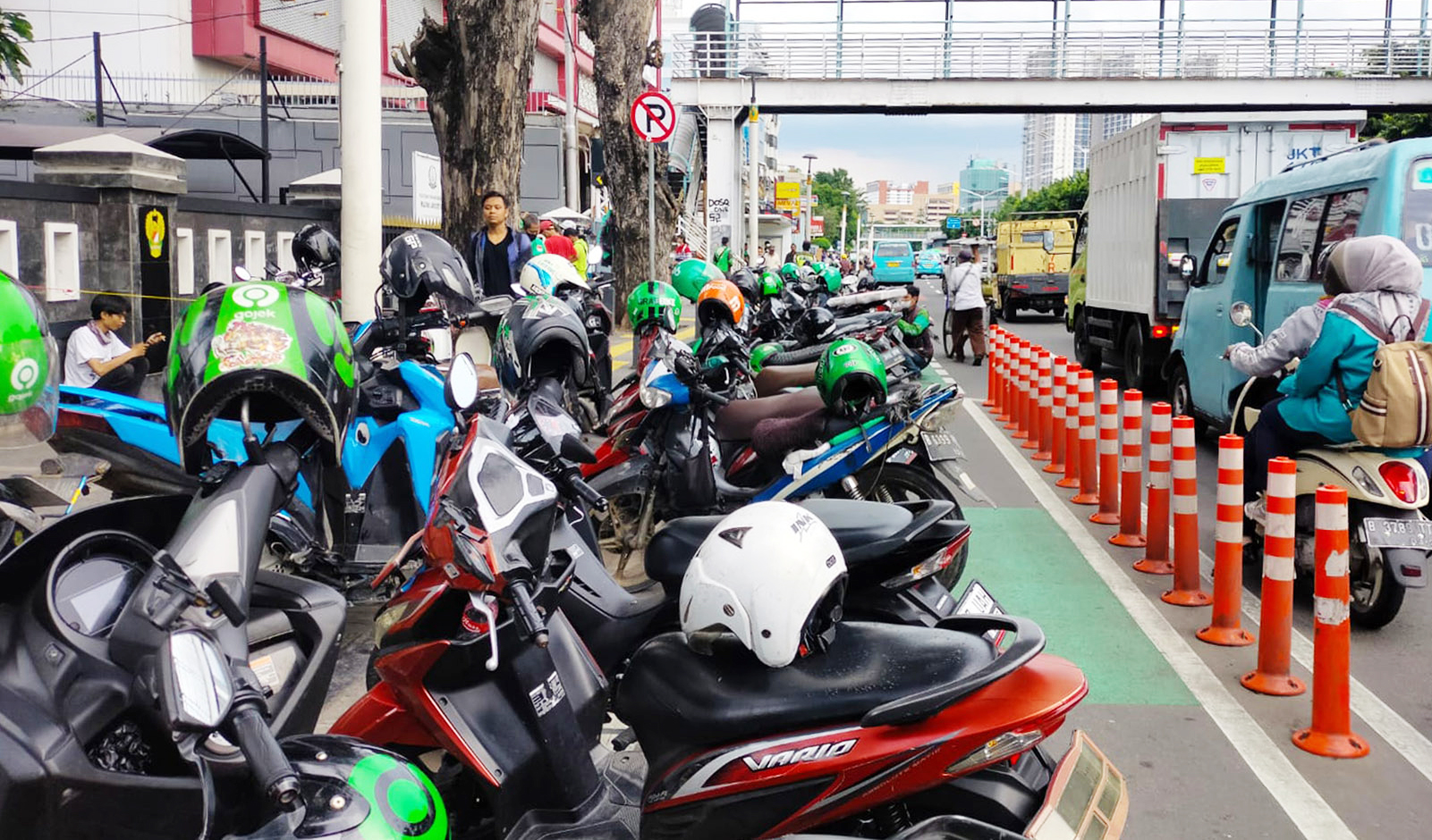 Ilustrasi parkir liar di wilayah Senen, Jakarta Pusat