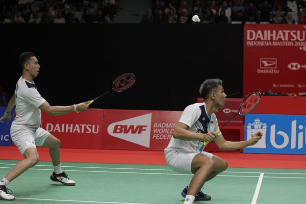 Pebulu tangkis ganda Putra Indonesia Fajar Alfian/Muhammad Rian Ardianto.