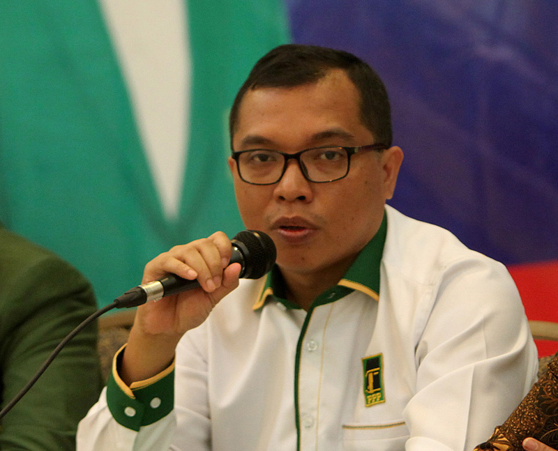 PPP membantah pernyataan KPK tekait adanya aliran uang dari Mukti Agung Wibowo ke Muktamar PPP.