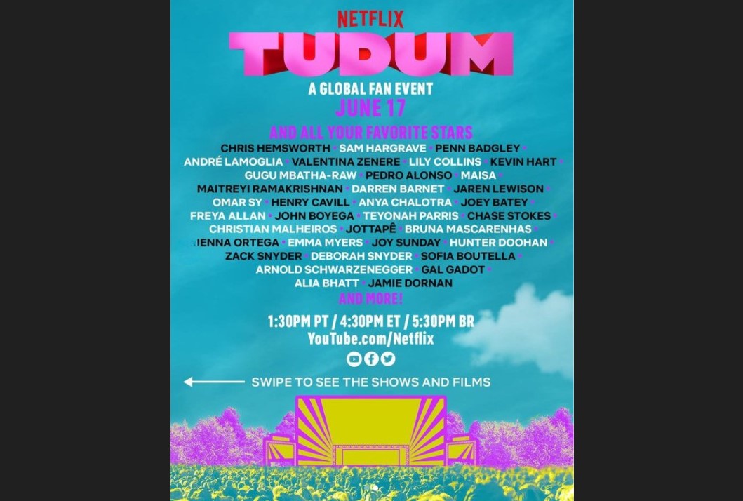 Poster acara Tudum yang akan digelar Netflix