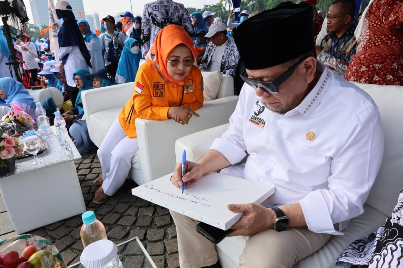 HUT ke-73 IGTKI di Kawasan Monas, Jakarta, Minggu (4/6/2023). 