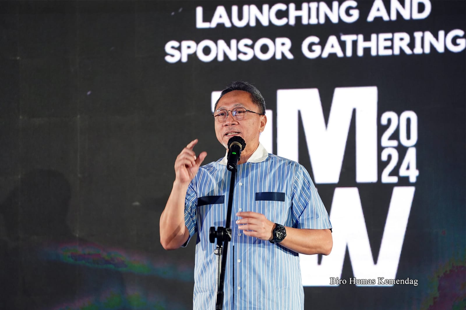 Menteri Perdagangan Zukifli Hasan saat peluncuran Jakarta Modest Fashion Week 2024