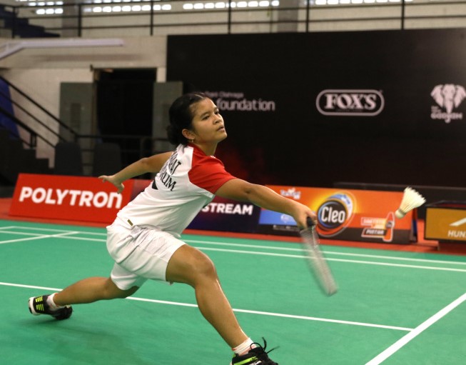 Pemain putri tunggal taruna putri PB Djarum Evelin Gracia