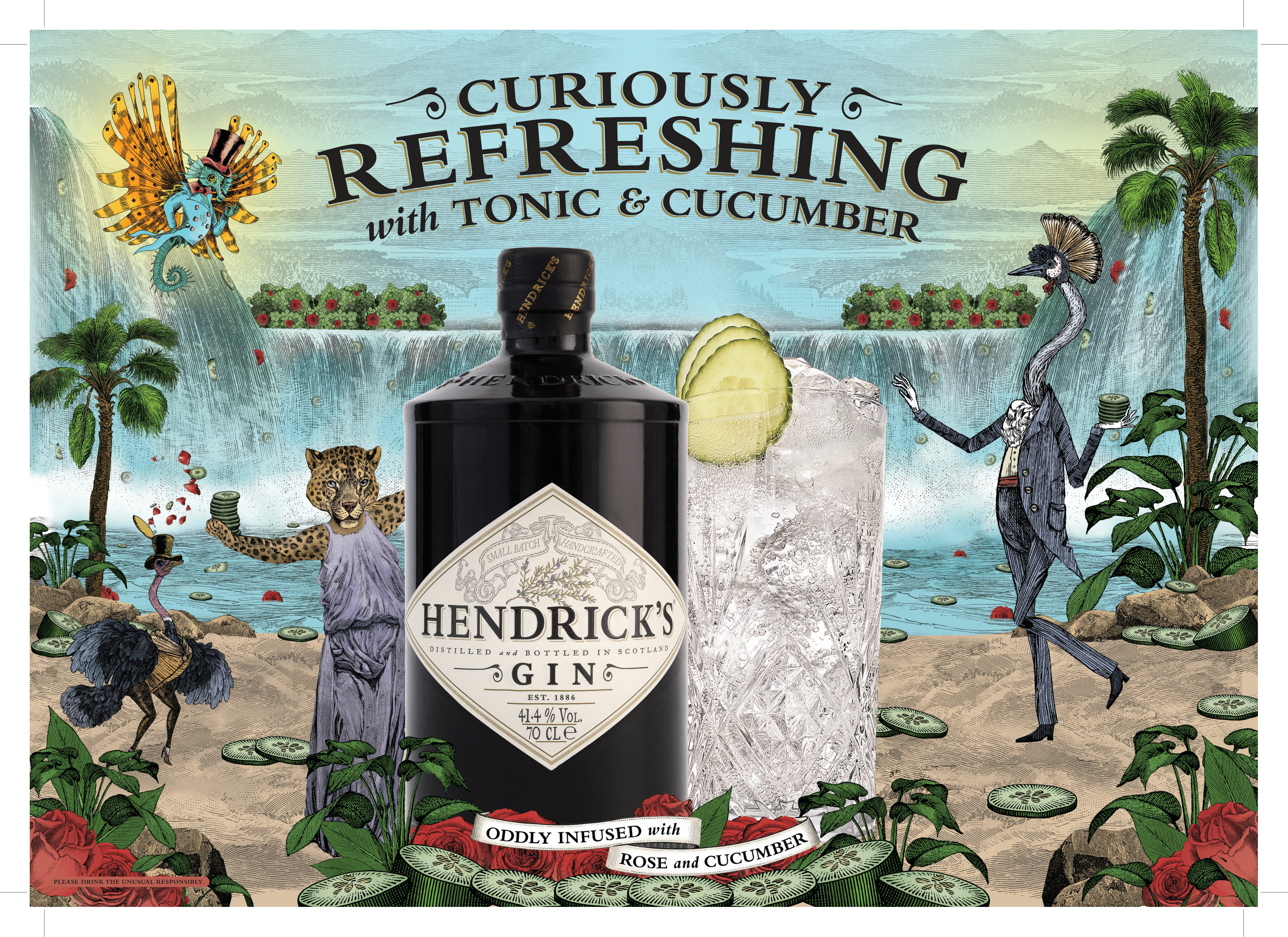 Produk minuman gin dari Hendrick's