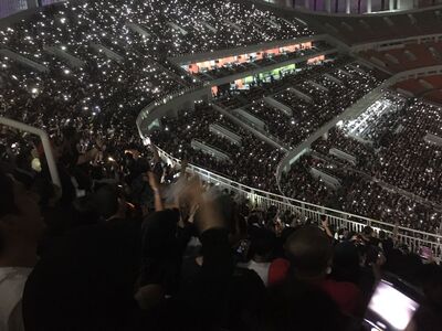 Jakarta International Stadium saat pelaksanaan konser Dewa 19.