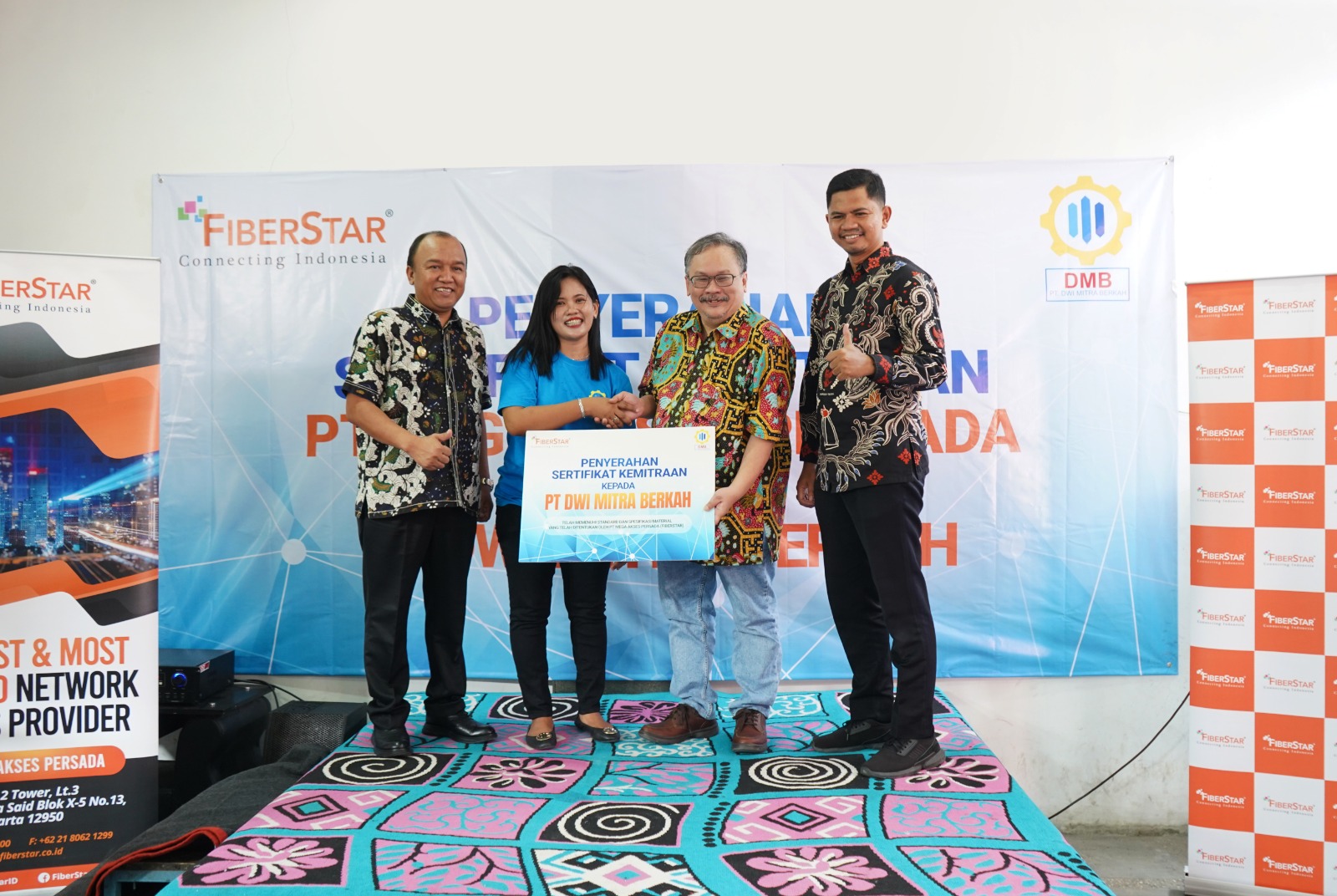 PT Mega Akses Persada mendorong pertumbuhan PT Dwi Mitra Berkah, UMKM di Tegal, Jawa Tengah.