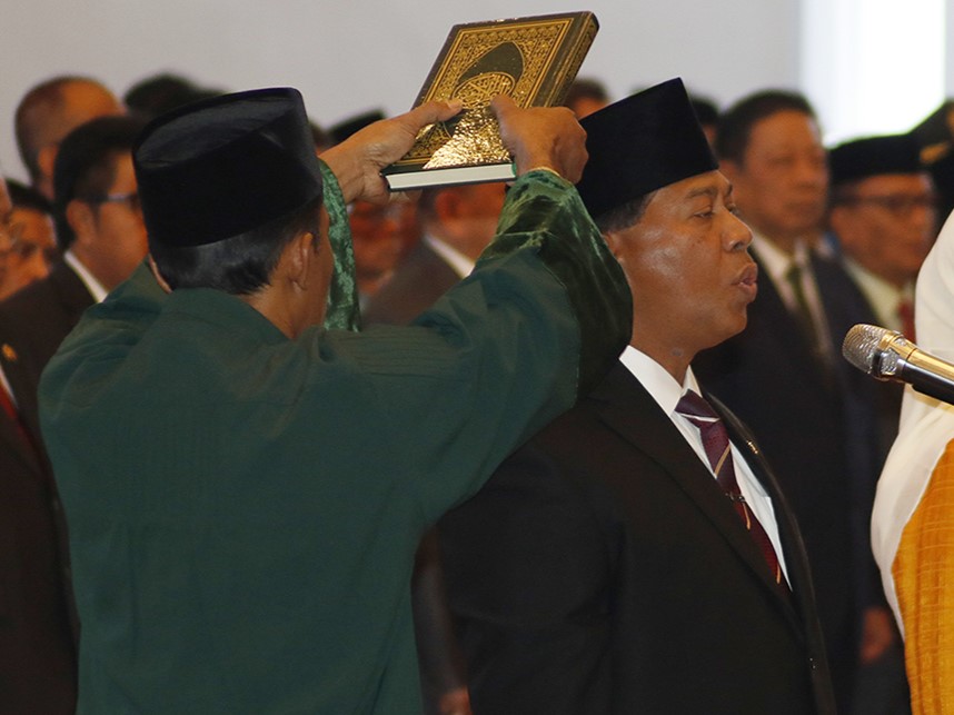 Prim Haryadi saat dilantik sebagai Panitera Muda Perdata Mahkamah Agung.