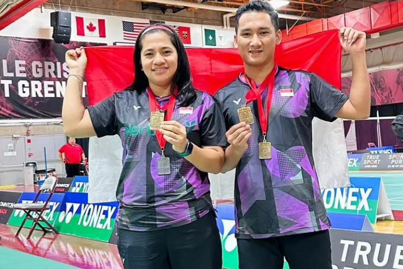 Pasangan ganda campuran Indonesia Himat Ramdani/Leana Ratri Oktila.