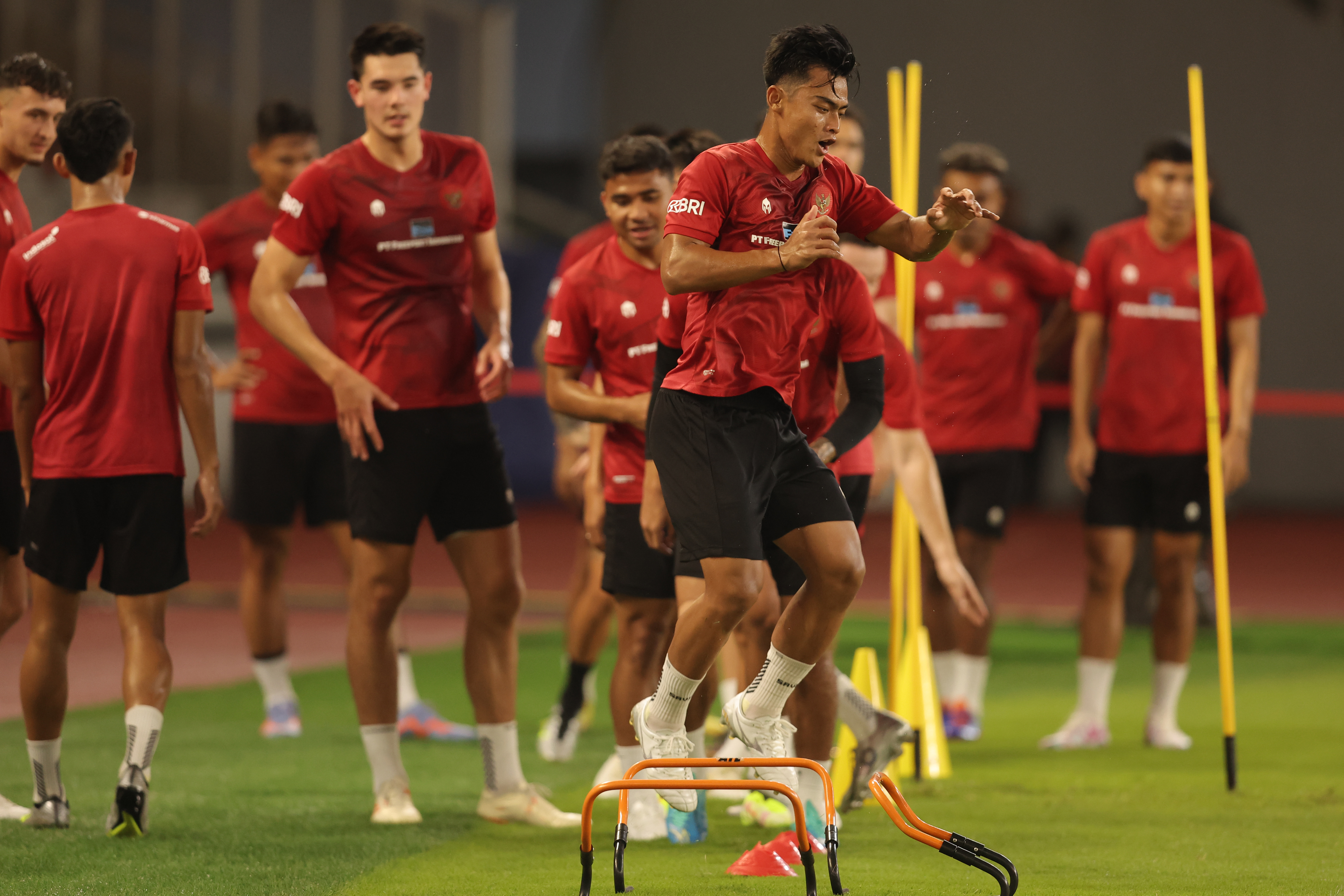 Latihan timnas Indonesia menjelang laga persahabatan melawan Argentina.