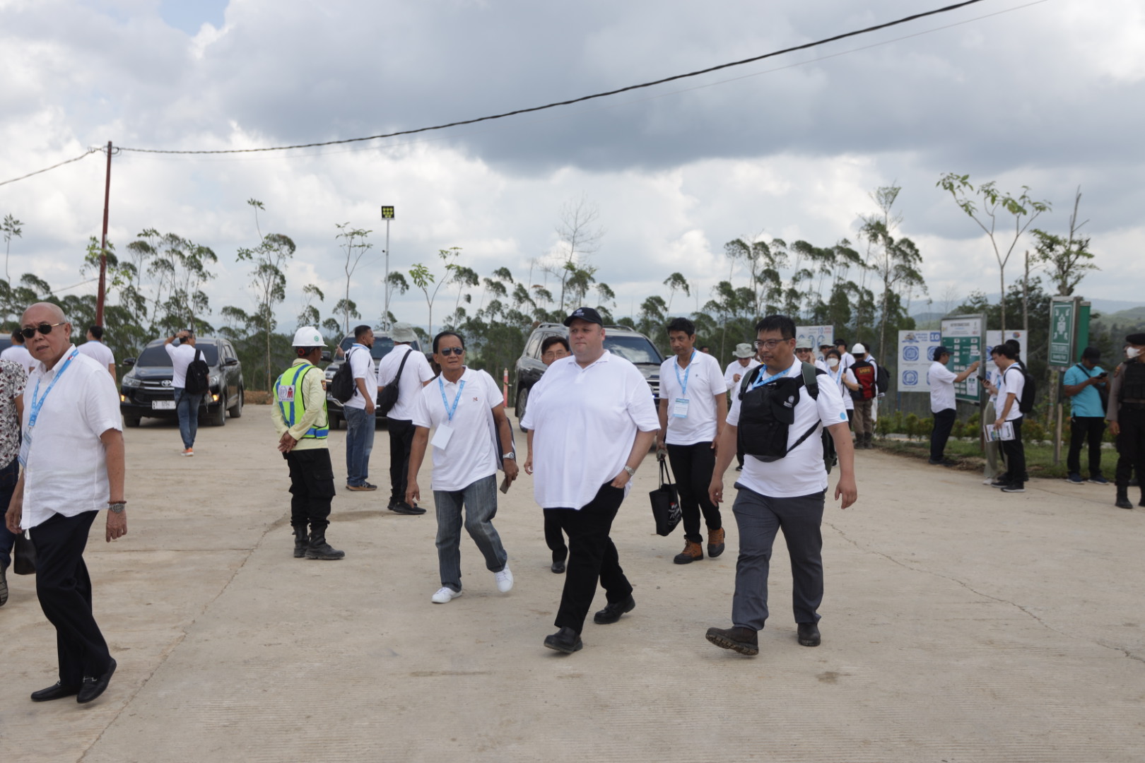 Managing Director dan CEO Quantum, Simon G Bell, saat meninjau Ibu Kota Negara Nusantara di Kalimantan Timur, beberapa waktu lalu.