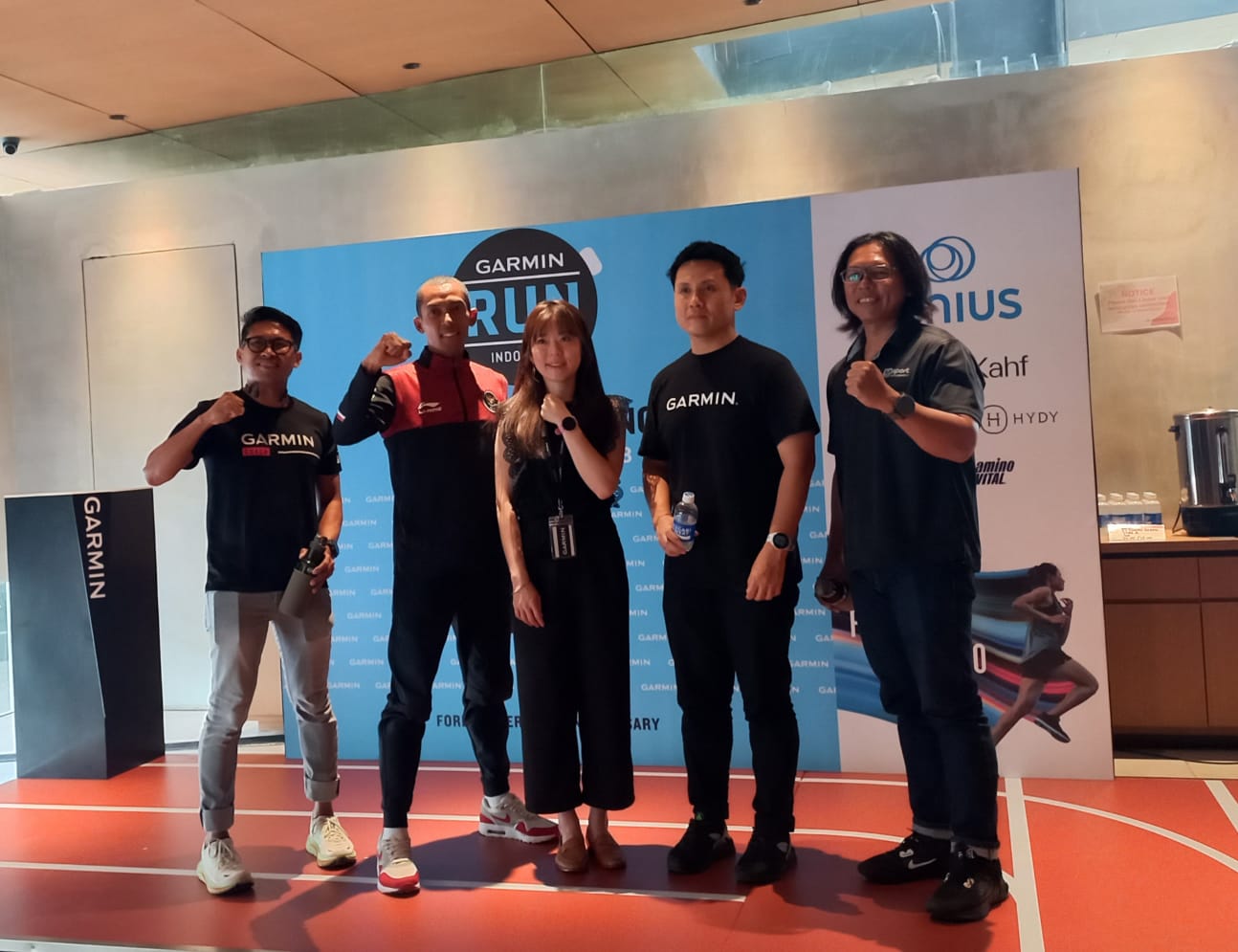 Konferensi pers Garmin Run 2023 di Kompleks GBK, Senayan, Jakarta, Rabu (21/6).
