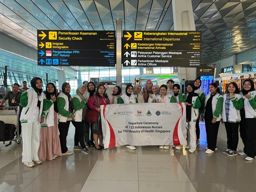 Sebanyak 133 perawat lulusan D3 dan S1 keperawatan Indonesia siap bertolak ke Singapura.