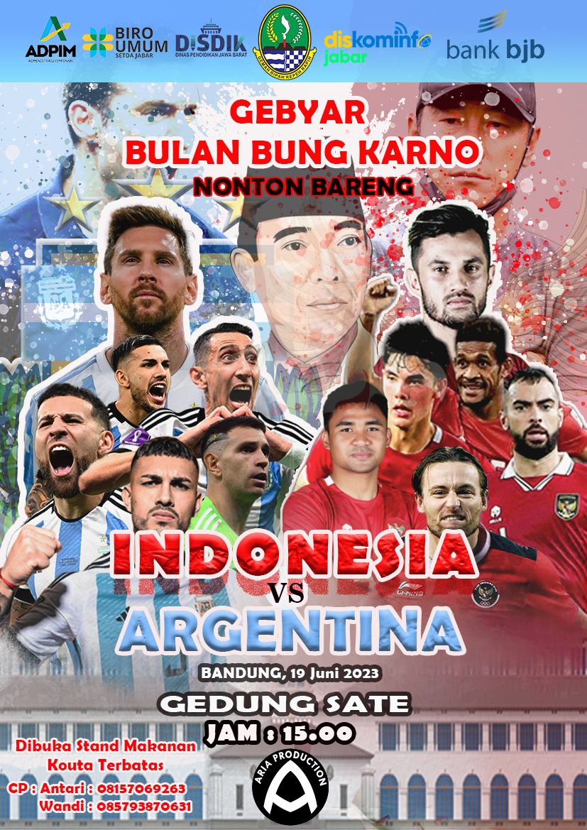 Aria Production menggelar nonton bareng pertandingan persahabatan Persib lawan Argentina 