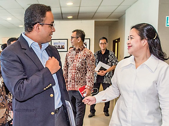 Anies Baswedan dan Puan Maharani.