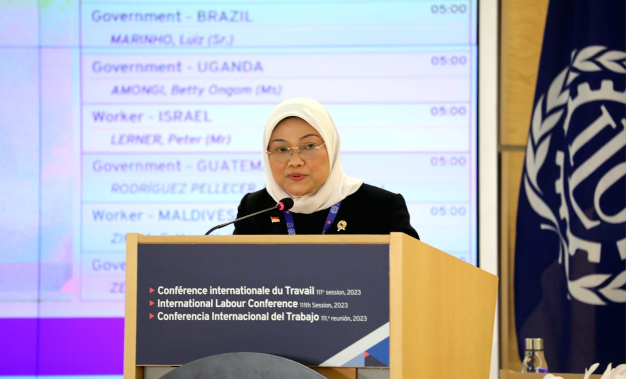 Menaker Ida Fauziyah menghadiri The 2023 ASEAN Labour Ministers' Breakfast Meeting, Jenewa, Selasa (13/6).