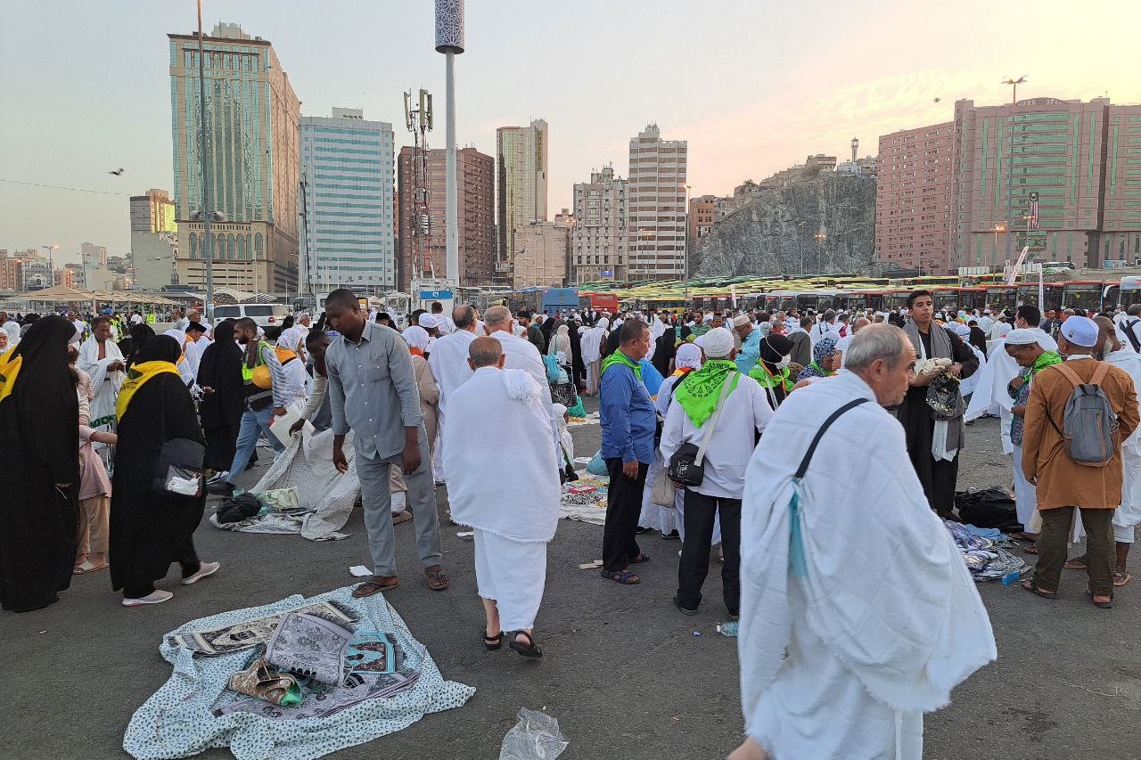 Suasana Terminal Syib Amir, Mekah, Sabtu (10/6/2023) pagi.