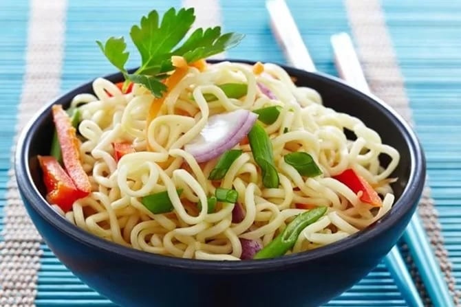 Ilustrasi. Sajian mi instan dalam mangkuk.