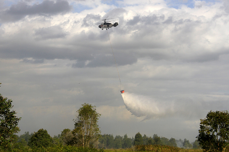 Sepanjang 2023, terdeteksi 700 titik panas di Sumsel. BPBD telah menurunkan petugas untuk memadamkan, termasuk dua helikoter water bombing.