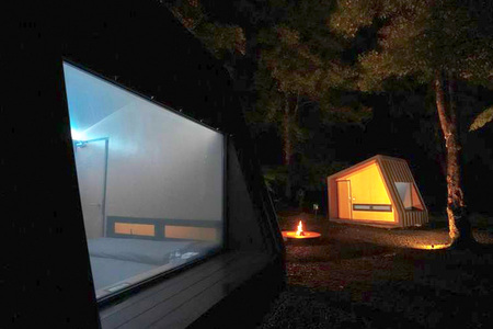 Lokasi glamping Bobocabin di Bandung.