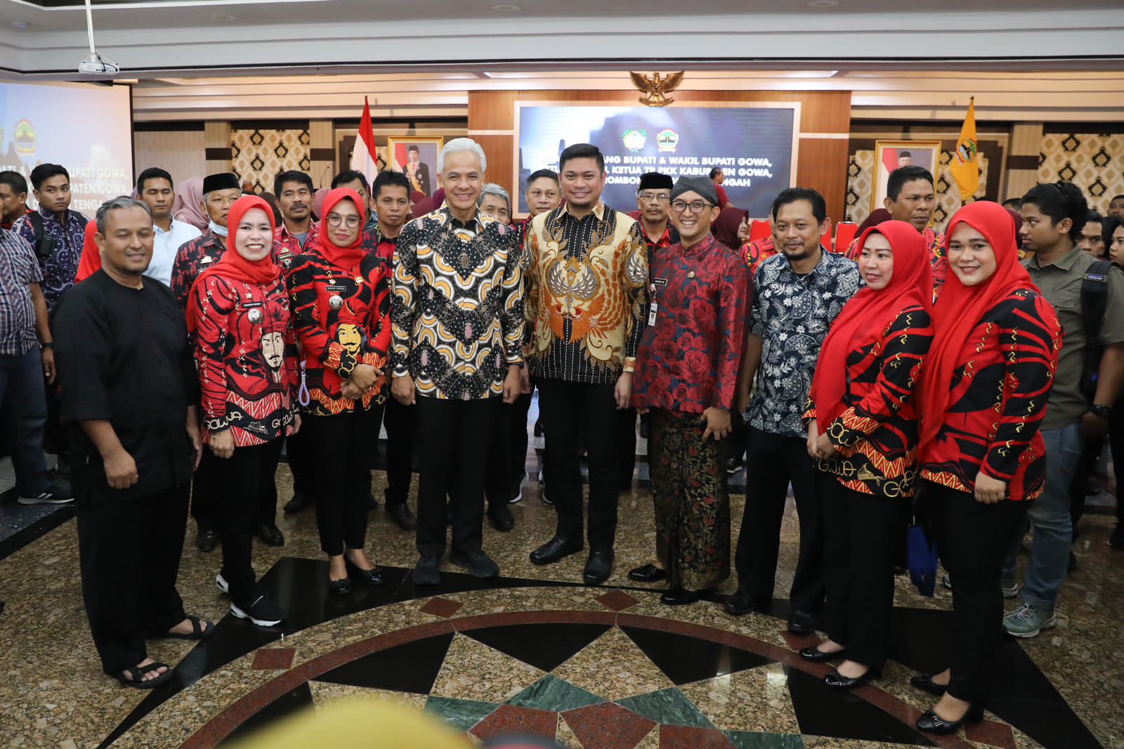 Gubernur Jawa Tengah Ganjar Pranowo menerima kunjungan Pemkab Gowa