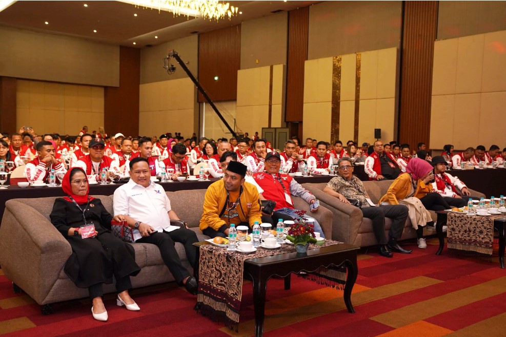 Hari Kedua Rapat Kerja Nasional Sahabat Ganjar II berlangsung di Dyandra Convention Center Kota Surabaya, Minggu (11/6).