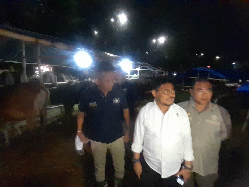 Menteri Pertanian mengecek ketersediaan hewan kurban di Bogor, Jawa Barat.