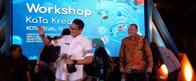 Menteri Pariwisata dan Ekonomi Kreatif menyatakan komitmennya mendukung pengembangan UMKM di Kota Tegal, Jawa Tengah. 