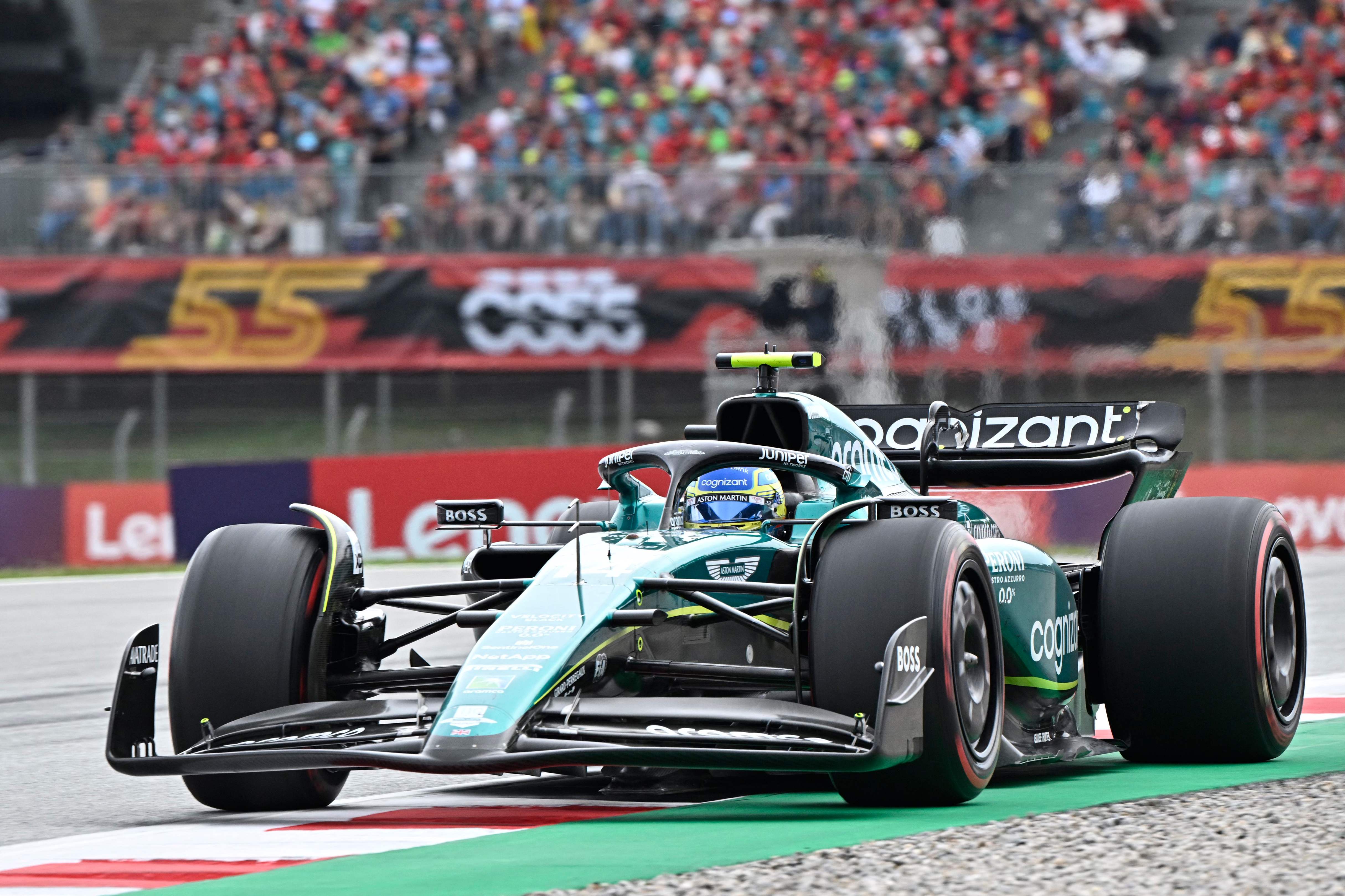 Pembalap Aston Martin Fernando Alonso