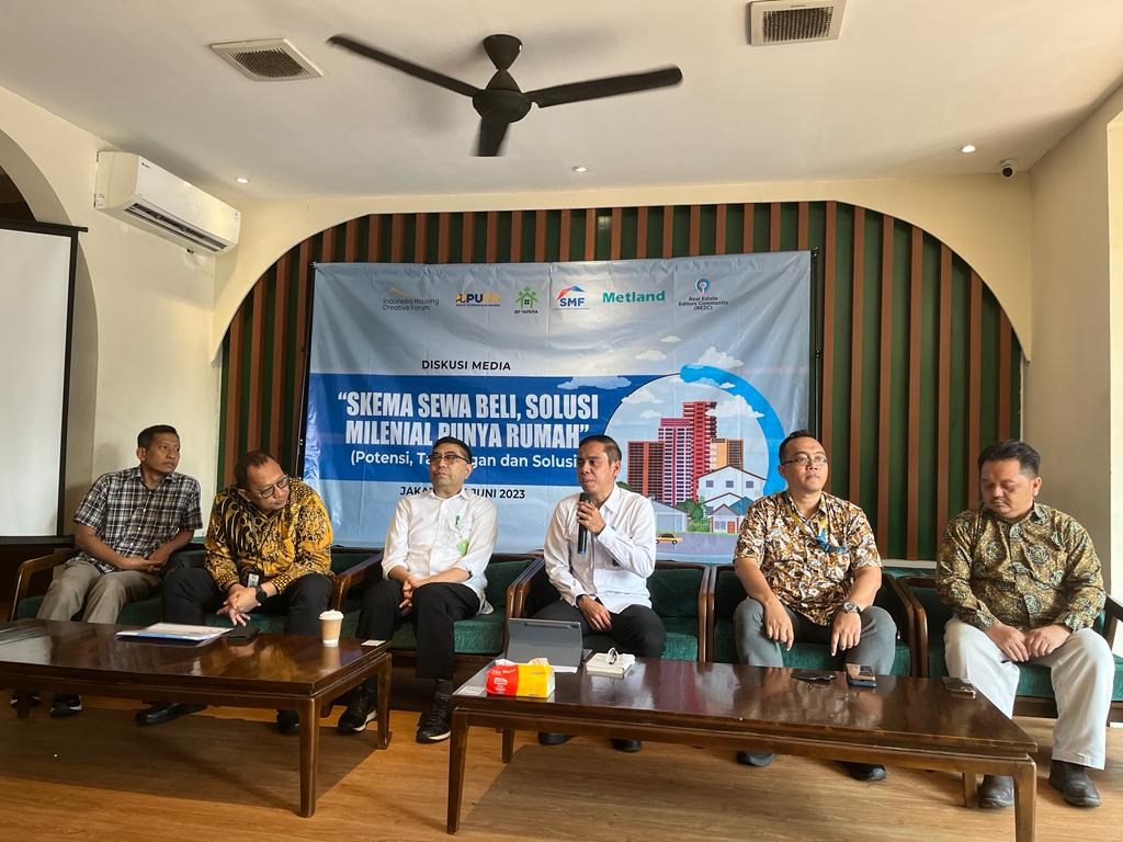 Diskusi media bertajuk ‘Skema Sewa Beli, Solusi Milenial Punya Rumah’ yang diselenggarakan Indonesia Housing Creative Forum dan RE2C