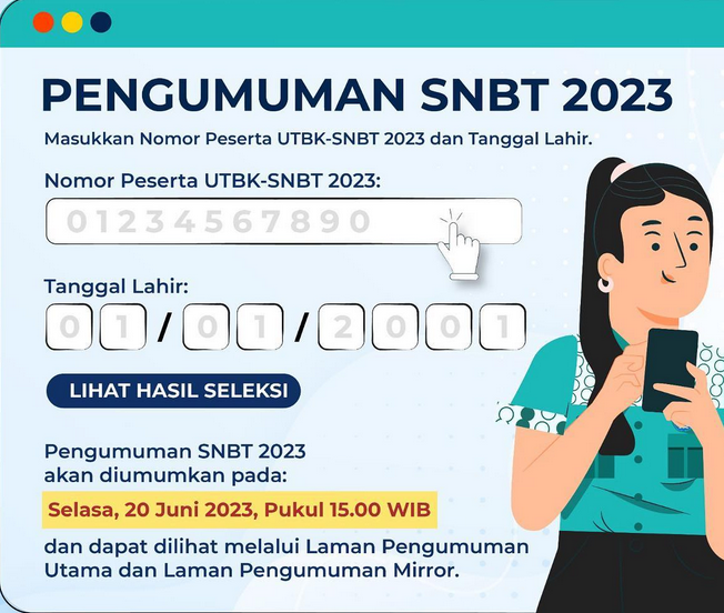 UTBK SNBT 2023 diumumkan Selasa (20/6), besok.
