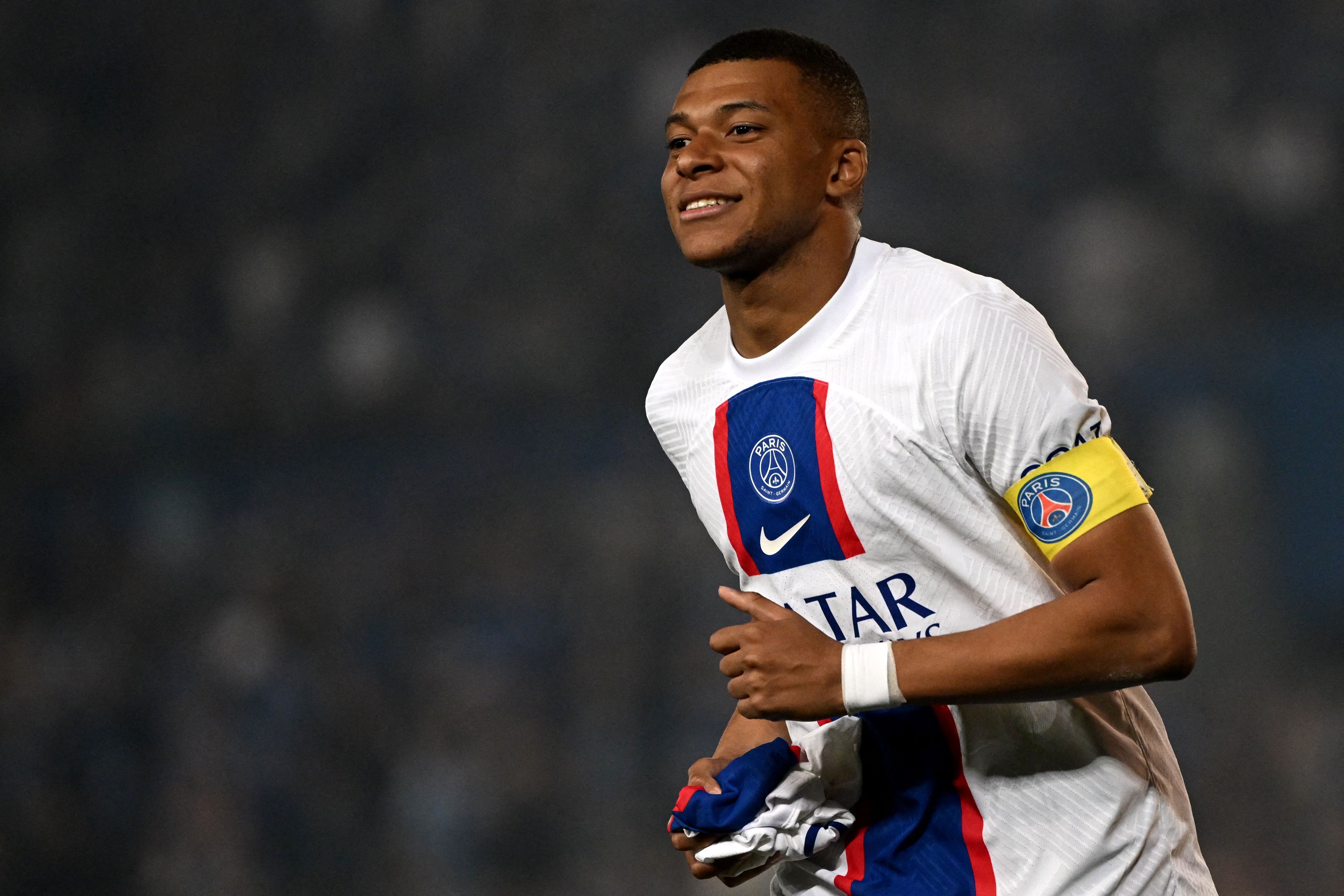 Pesepakbola Kylian Mbappe dari PSG.