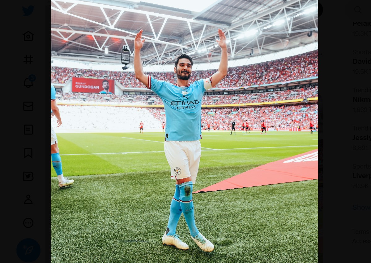Kapten Manchester City Ilkay Gundogan